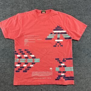 LRG Shirt Mens XL Red Underground Inventive Geo Graphic Tee All Over Print